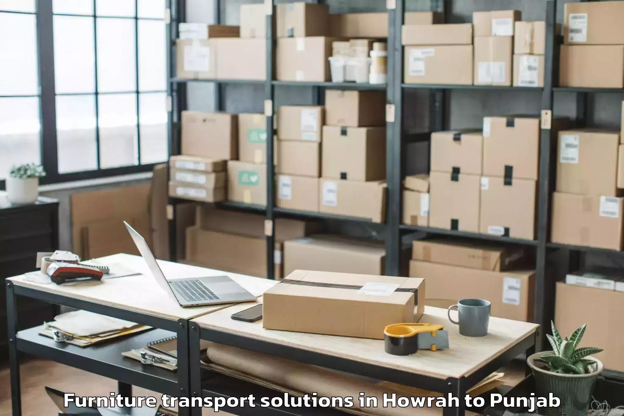 Book Howrah to Rajpura Furniture Transport Solutions